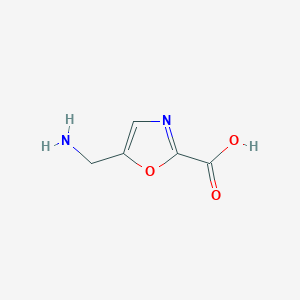molecular formula C5H6N2O3 B8012520 5-(Aminomethyl)-1,3-oxazole-2-carboxylic acid 