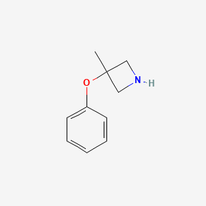 molecular formula C10H13NO B8012560 3-Methyl-3-phenoxyazetidine 