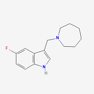 molecular formula C15H19FN2 B8012592 3-(Azepan-1-ylmethyl)-5-fluoro-1H-indole 