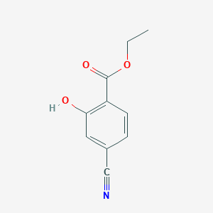 molecular formula C10H9NO3 B8012707 Ethyl 4-cyano-2-hydroxybenzoate 