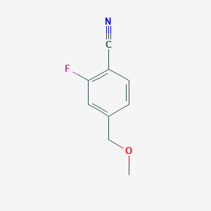 molecular formula C9H8FNO B8012728 2-Fluoro-4-(methoxymethyl)benzonitrile 