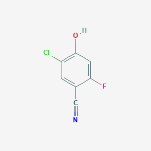 molecular formula C7H3ClFNO B8012743 5-Chloro-2-fluoro-4-hydroxybenzonitrile 