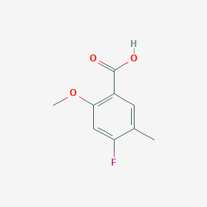 molecular formula C9H9FO3 B8012764 4-Fluoro-2-methoxy-5-methylbenzoic acid CAS No. 314298-17-4