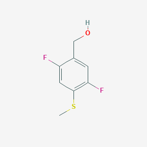 molecular formula C8H8F2OS B8012794 (2,5-Difluoro-4-methylsulfanylphenyl)methanol 