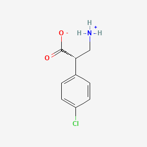molecular formula C9H10ClNO2 B8012807 (2S)-3-azaniumyl-2-(4-chlorophenyl)propanoate 