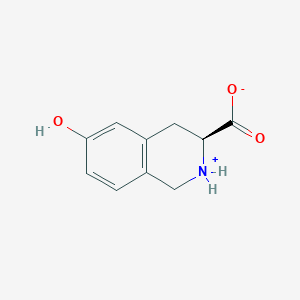 molecular formula C10H11NO3 B8012817 (3S)-6-hydroxy-1,2,3,4-tetrahydroisoquinolin-2-ium-3-carboxylate 