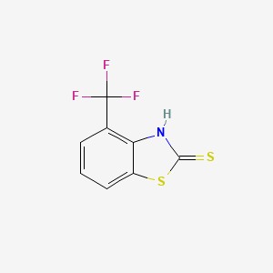 molecular formula C8H4F3NS2 B8012878 4-(Trifluoromethyl)benzo[d]thiazole-2-thiol 