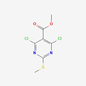 molecular formula C7H6Cl2N2O2S B8012889 Methyl 4,6-dichloro-2-(methylthio)pyrimidine-5-carboxylate CAS No. 883870-28-8