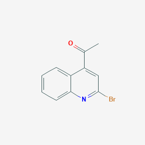 molecular formula C11H8BrNO B8012895 1-(2-Bromoquinolin-4-yl)ethanone 