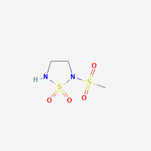 molecular formula C3H8N2O4S2 B8012913 2-(Methylsulfonyl)-1,2,5-thiadiazolidine 1,1-dioxide CAS No. 67104-99-8
