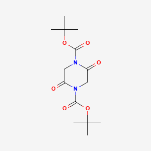molecular formula C14H22N2O6 B8012928 Di-tert-butyl 2,5-dioxopiperazine-1,4-dicarboxylate 