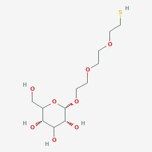 molecular formula C12H24O8S B8012935 (3S,5R,6S)-2-(hydroxymethyl)-6-[2-[2-(2-sulfanylethoxy)ethoxy]ethoxy]oxane-3,4,5-triol 