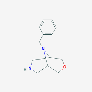 molecular formula C13H18N2O B8012987 9-Benzyl-3-oxa-7,9-diazabicyclo[3.3.1]nonane 