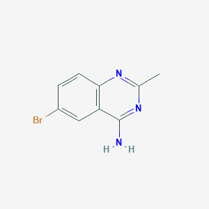 molecular formula C9H8BrN3 B8013025 6-Bromo-2-methylquinazolin-4-amine 
