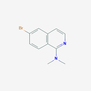 molecular formula C11H11BrN2 B8013028 6-bromo-N,N-dimethylisoquinolin-1-amine 