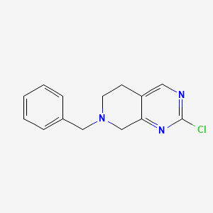 molecular formula C14H14ClN3 B8013045 7-Benzyl-2-chloro-5,6,7,8-tetrahydropyrido[3,4-d]pyrimidine 