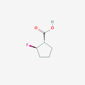 molecular formula C6H9FO2 B8013127 (1S,2R)-2-fluorocyclopentanecarboxylic acid 