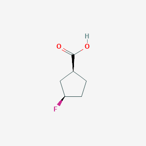 molecular formula C6H9FO2 B8013142 (1S,3R)-3-Fluorocyclopentane-1-carboxylic acid 