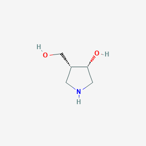 molecular formula C5H11NO2 B8013158 (3S, 4R)-4-Hydroxymethyl-pyrrolidin-3-ol CAS No. 213113-50-9