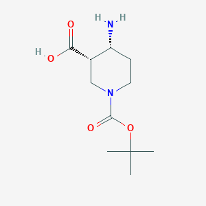 molecular formula C11H20N2O4 B8013159 (3S,4R)-1-Boc-4-Amino-piperidine-3-carboxylic acid 