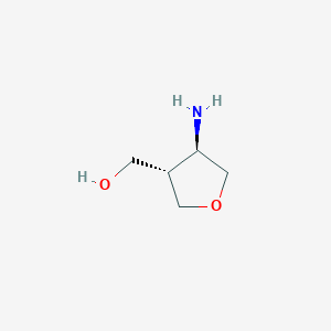 molecular formula C5H11NO2 B8013177 ((3S,4R)-4-Aminotetrahydrofuran-3-yl)methanol 
