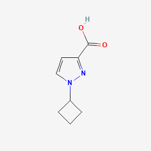 molecular formula C8H10N2O2 B8013192 1-Cyclobutyl-1H-pyrazole-3-carboxylic acid 