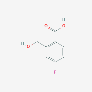 molecular formula C8H7FO3 B8013196 4-Fluoro-2-(hydroxymethyl)benzoic acid 