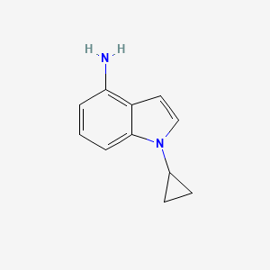 molecular formula C11H12N2 B8013198 1-Cyclopropyl-1H-indol-4-ylamine 