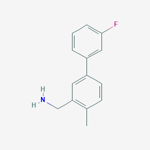 molecular formula C14H14FN B8013200 (3'-Fluoro-4-methyl-[1,1'-biphenyl]-3-yl)methanamine 