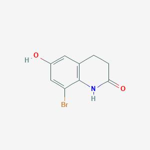 molecular formula C9H8BrNO2 B8013213 8-Bromo-6-hydroxy-3,4-dihydroquinolin-2(1H)-one 