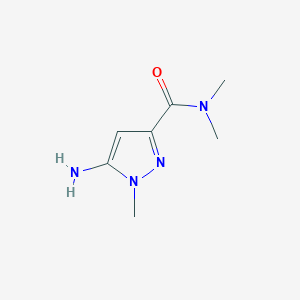 molecular formula C7H12N4O B8013220 5-amino-N,N,1-trimethyl-1H-pyrazole-3-carboxamide 