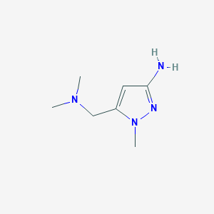 molecular formula C7H14N4 B8013224 5-[(dimethylamino)methyl]-1-methyl-1H-pyrazol-3-amine 