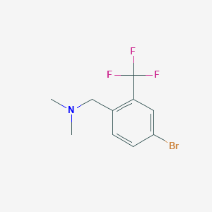 molecular formula C10H11BrF3N B8013232 (4-Bromo-2-trifluoromethyl-benzyl)-dimethyl-amine 
