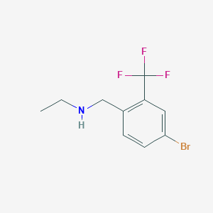 molecular formula C10H11BrF3N B8013257 (4-Bromo-2-trifluoromethyl-benzyl)-ethyl-amine 