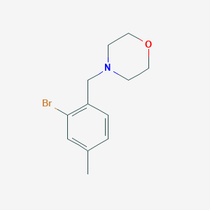molecular formula C12H16BrNO B8013258 4-(2-Bromo-4-methylbenzyl)morpholine 