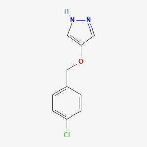 molecular formula C10H9ClN2O B8013268 4-((4-Chlorobenzyl)oxy)-1H-pyrazole 