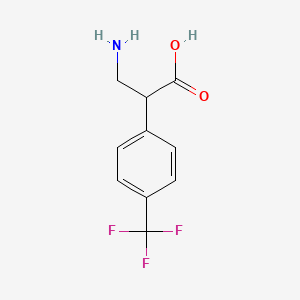 molecular formula C10H10F3NO2 B8013295 3-Amino-2-(4-(trifluoromethyl)phenyl)propanoic acid CAS No. 1060814-62-1