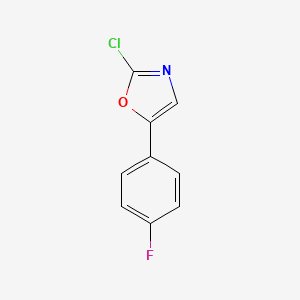 molecular formula C9H5ClFNO B8013311 2-Chloro-5-(4-fluorophenyl)oxazole CAS No. 1060816-27-4