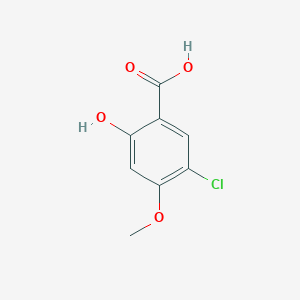 molecular formula C8H7ClO4 B8013351 5-Chloro-2-hydroxy-4-methoxybenzoic acid 