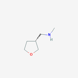 molecular formula C6H13NO B8013375 (R)-N-Methyl-1-(tetrahydrofuran-3-yl)methanamine 