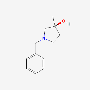 molecular formula C12H17NO B8013395 (3S)-1-Benzyl-3-methylpyrrolidine-3-ol 