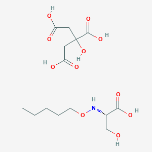 molecular formula C14H25NO11 B8013418 (2S)-3-hydroxy-2-(pentoxyamino)propanoic acid;2-hydroxypropane-1,2,3-tricarboxylic acid 