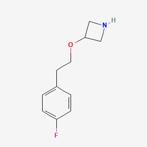 molecular formula C11H14FNO B8013456 3-[2-(4-Fluorophenyl)ethoxy]azetidine 