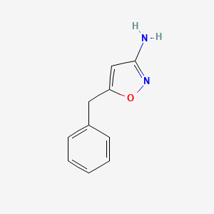 molecular formula C10H10N2O B8013473 5-Benzyl-1,2-oxazol-3-amine 