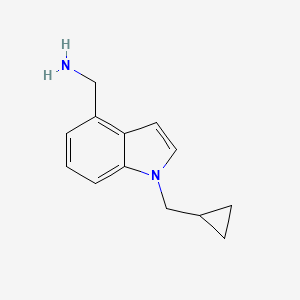 molecular formula C13H16N2 B8013498 C-(1-Cyclopropylmethyl-1H-indol-4-yl)-methylamine 