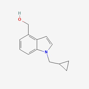 molecular formula C13H15NO B8013509 (1-(Cyclopropylmethyl)-1H-indol-4-yl)methanol 