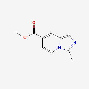 molecular formula C10H10N2O2 B8013536 Methyl 3-methylimidazo[1,5-a]pyridine-7-carboxylate 