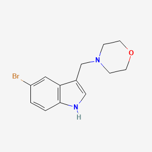 molecular formula C13H15BrN2O B8013559 4-((5-Bromo-1H-indol-3-yl)methyl)morpholine CAS No. 102043-55-0