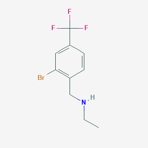 molecular formula C10H11BrF3N B8013577 (2-Bromo-4-trifluoromethyl-benzyl)-ethyl-amine 