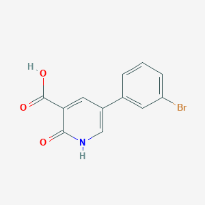 molecular formula C12H8BrNO3 B8013608 5-(3-bromophenyl)-2-oxo-1H-pyridine-3-carboxylic acid 